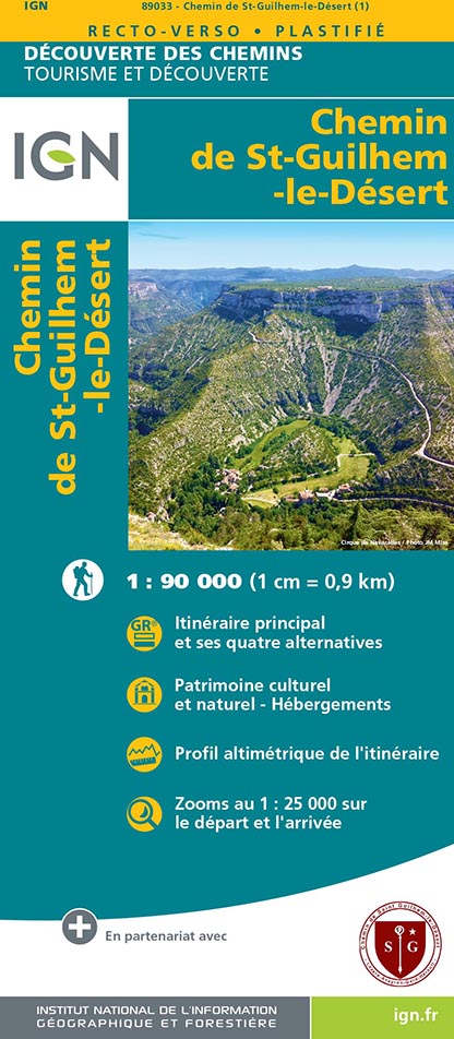 Online bestellen: Wandelkaart 89033 Wandelkaart Chemin de Saint-Guilhem-le-Désert | IGN - Institut Géographique National