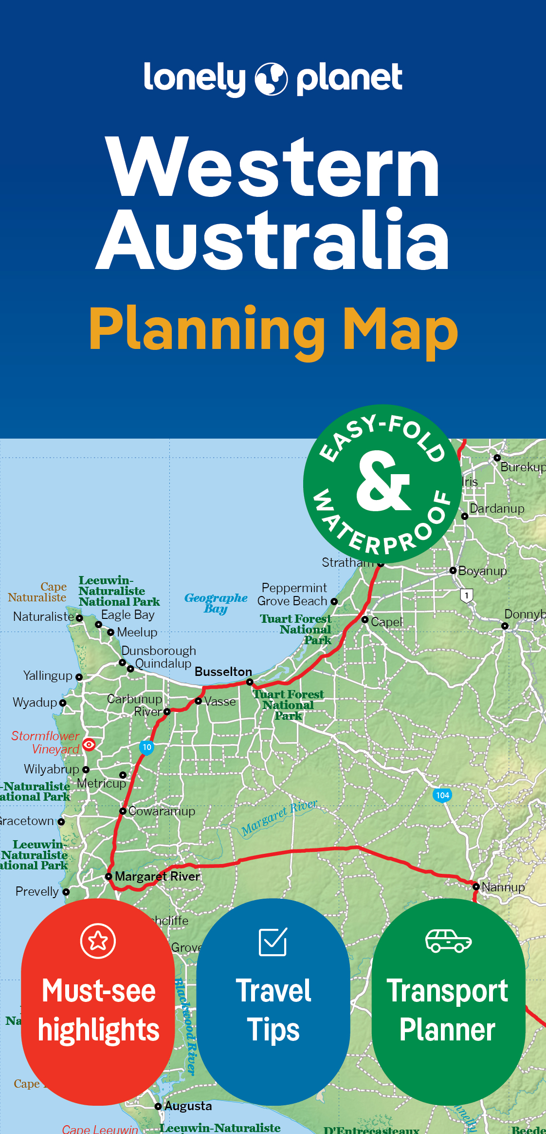 Online bestellen: Wegenkaart - landkaart Planning Map Western Australia | Lonely Planet