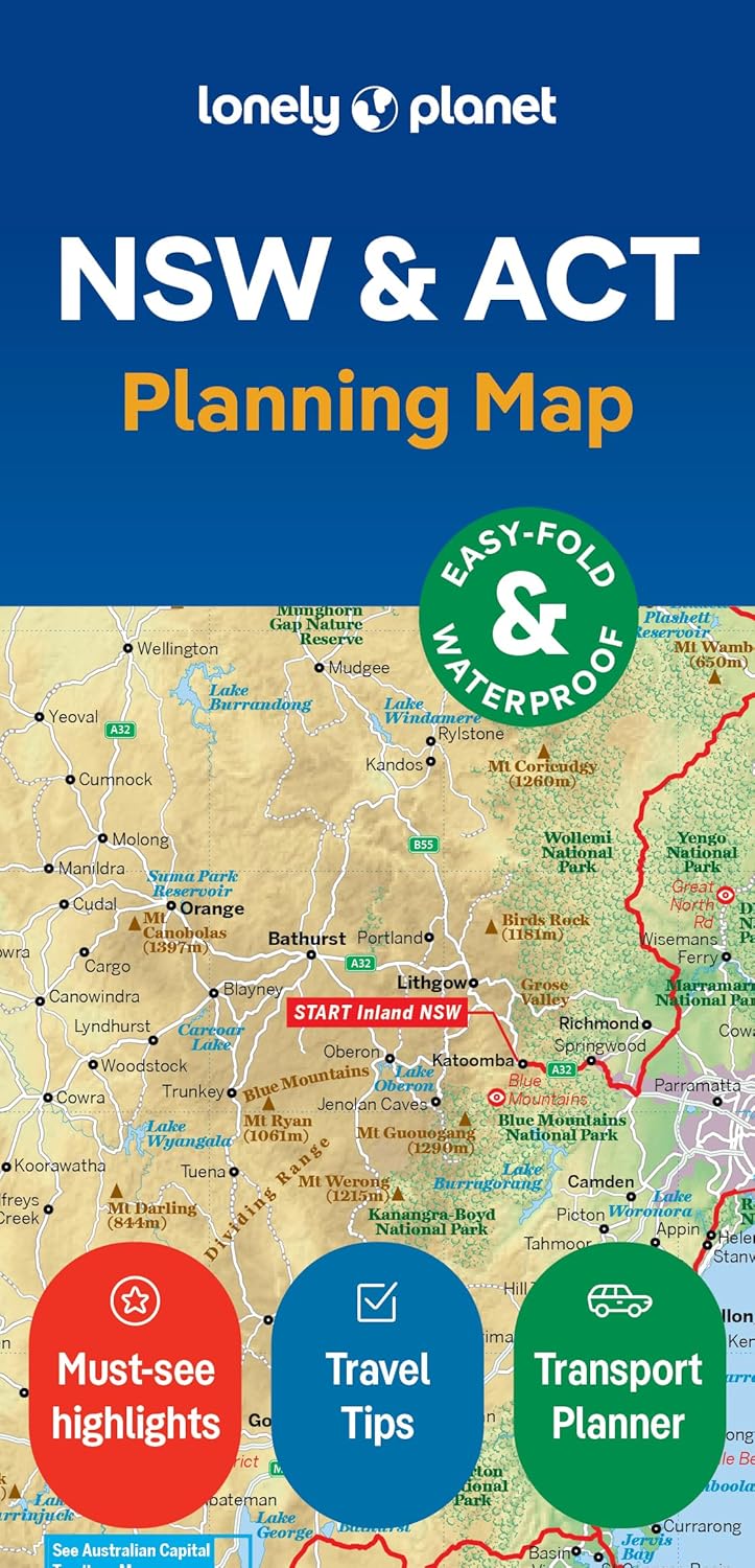 Online bestellen: Wegenkaart - landkaart Planning Map New South Wales & ACT | Lonely Planet