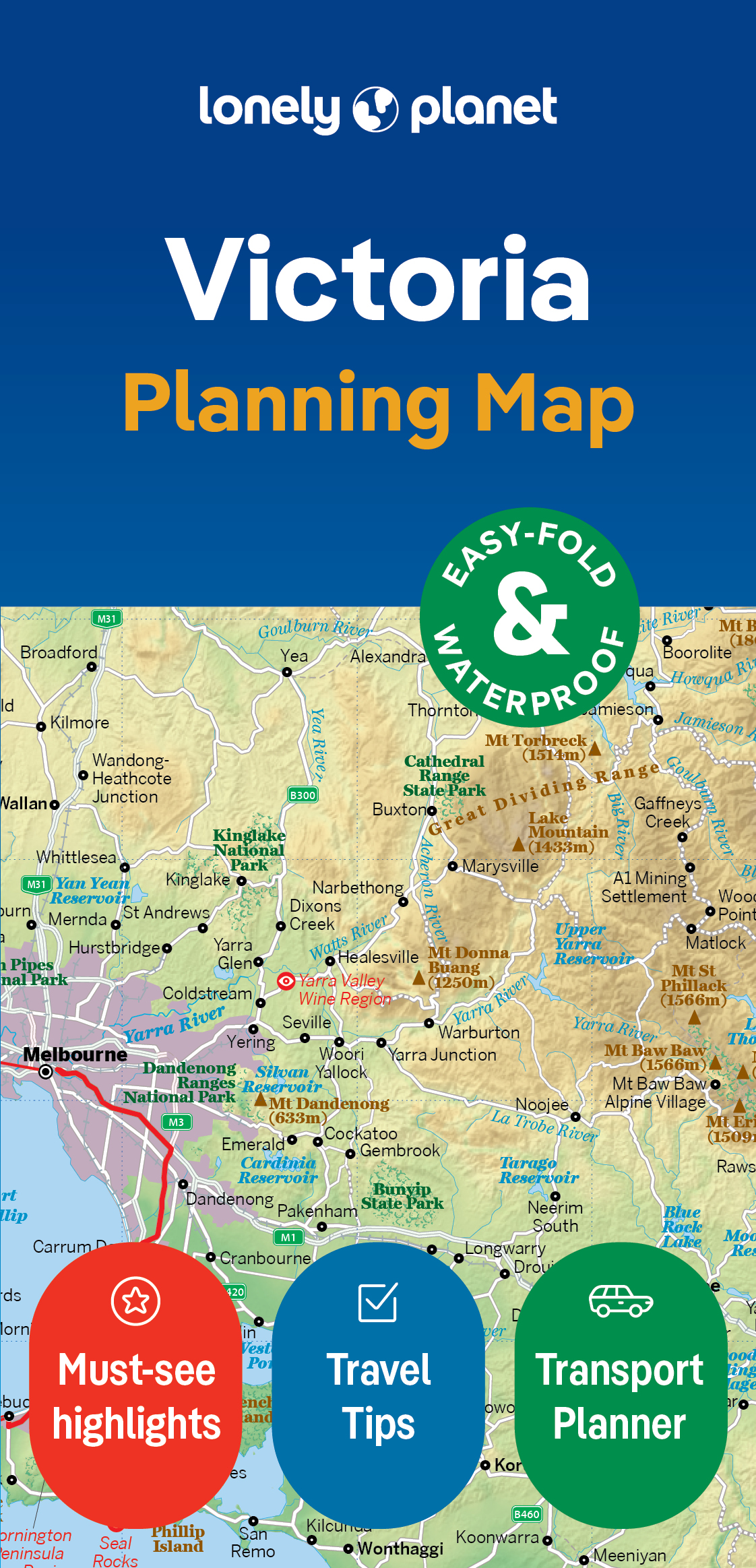 Online bestellen: Wegenkaart - landkaart Planning Map Victoria | Lonely Planet