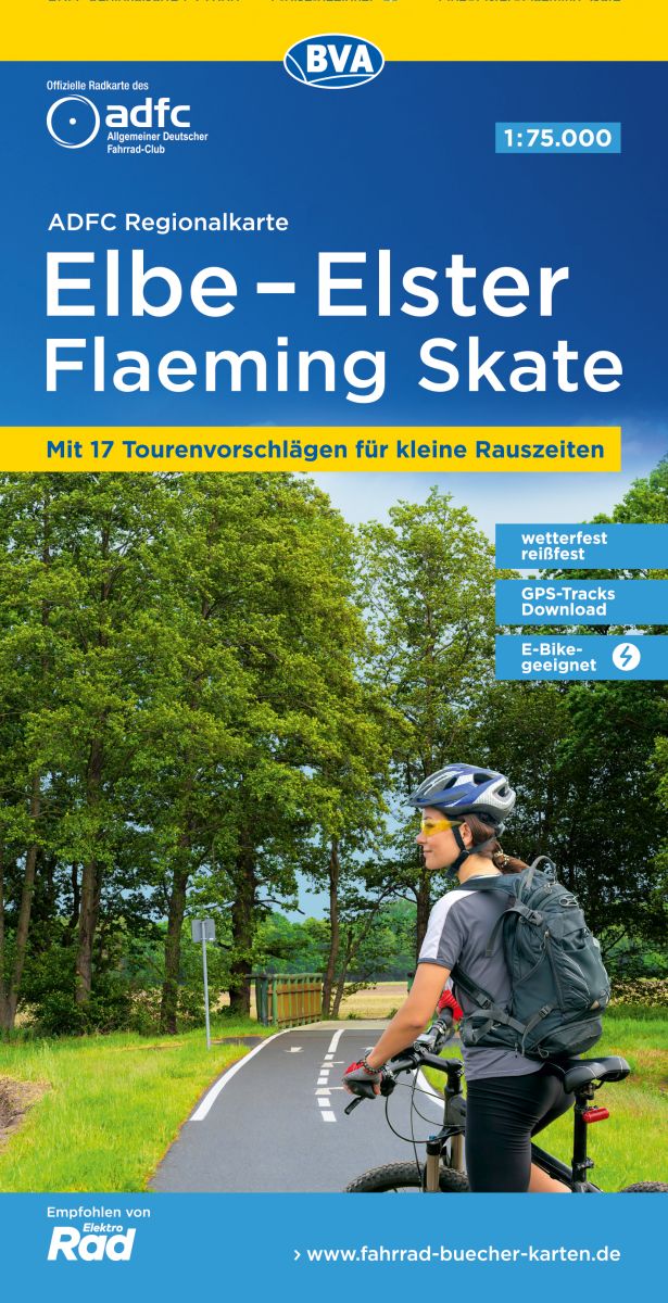 Fietskaart ADFC Regionalkarte Elbe - Elster, Flaeming Skate | BVA BikeMedia