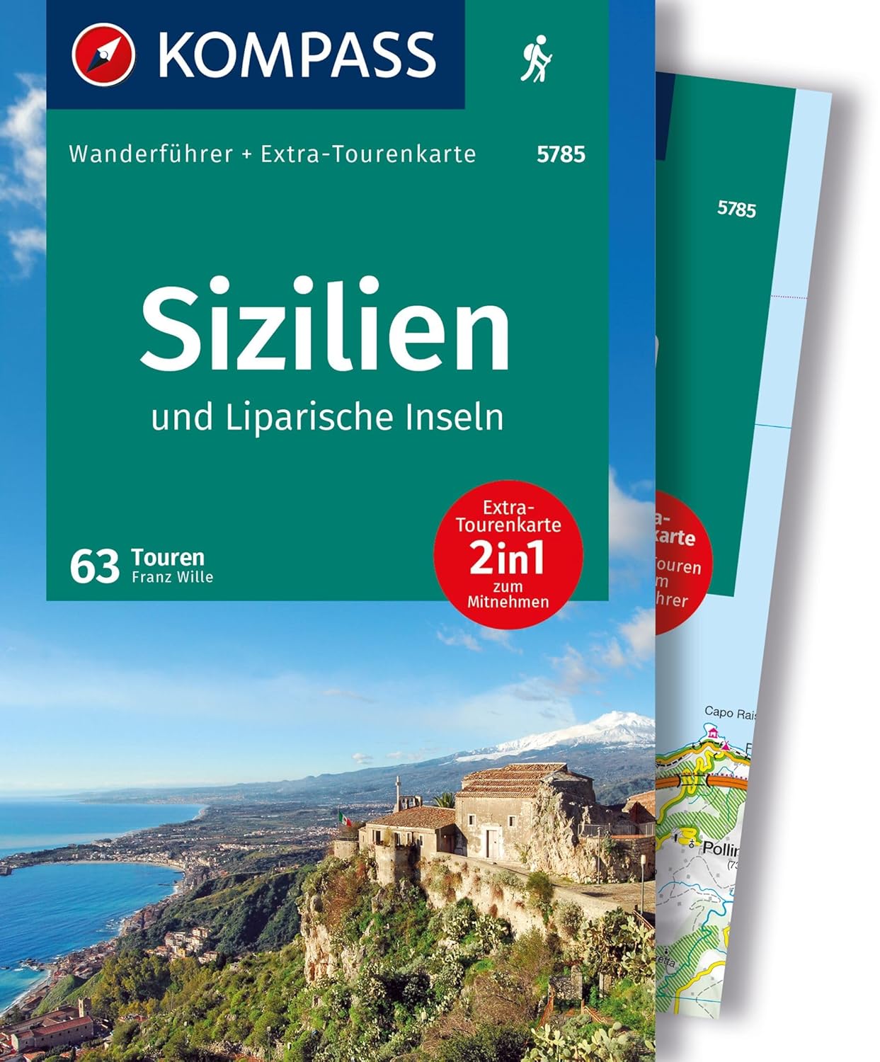 Online bestellen: Wandelgids 5785 Wanderführer Sizilien und Liparische Inseln, 63 Touren mit Extra-Tourenkarte | Kompass