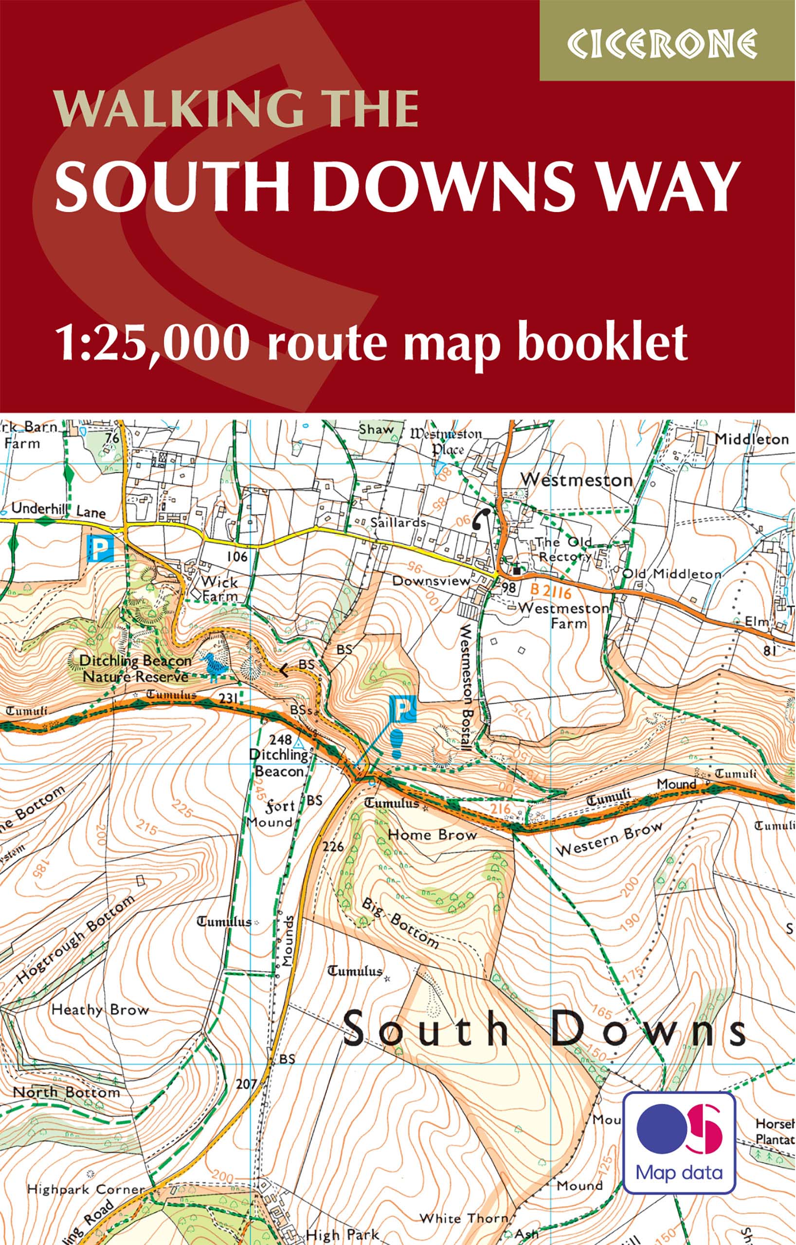 Wandelkaart - Kaart The South Downs Way Map Booklet | Cicerone