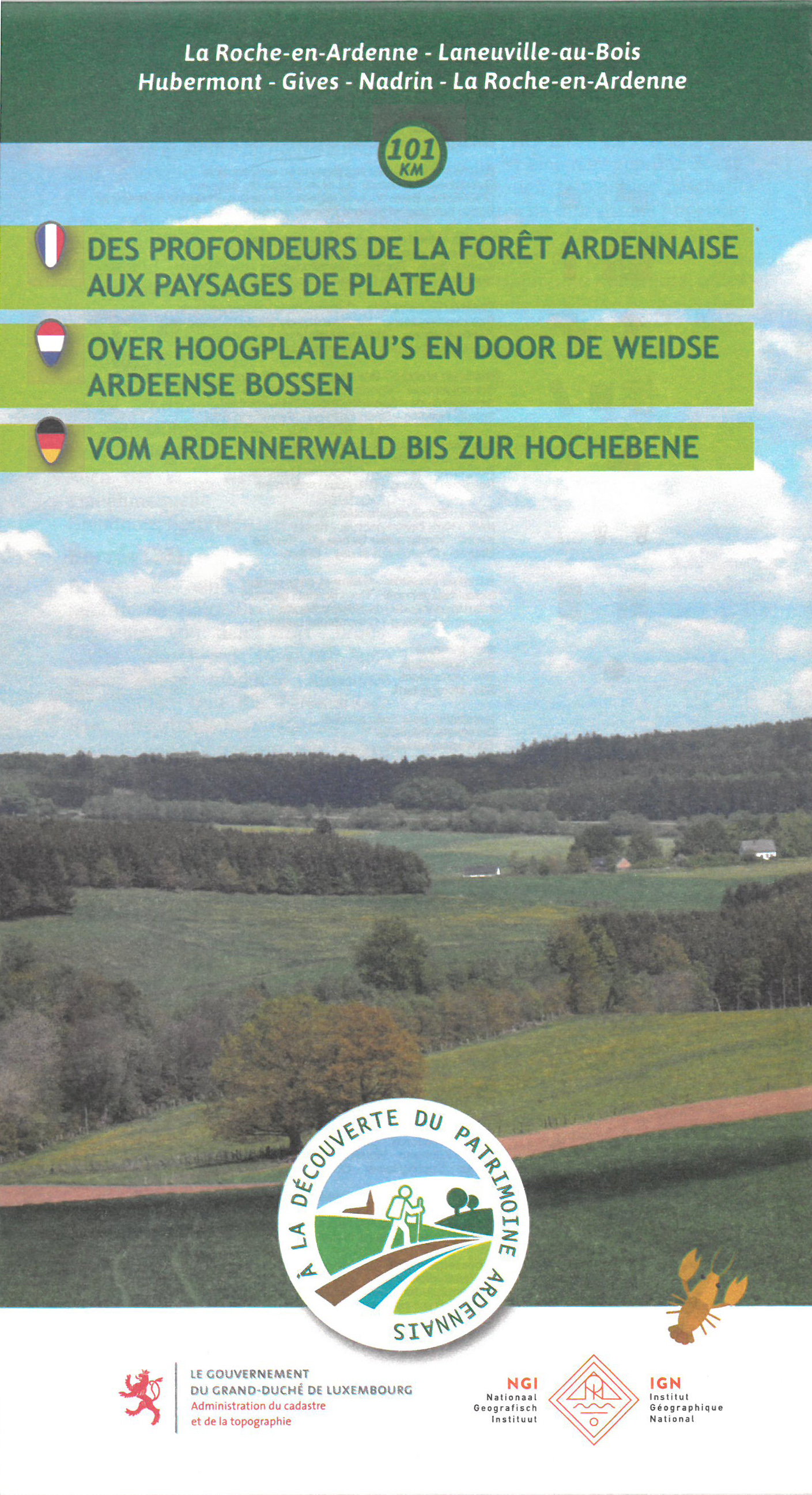 Online bestellen: Wandelkaart 169 Over hoogplateau's en door de weidse ardeense bossen | NGI - Nationaal Geografisch Instituut