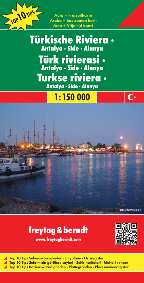Online bestellen: Wegenkaart - landkaart Turkse riviera -Antalya-Side-Alanya | Freytag & Berndt