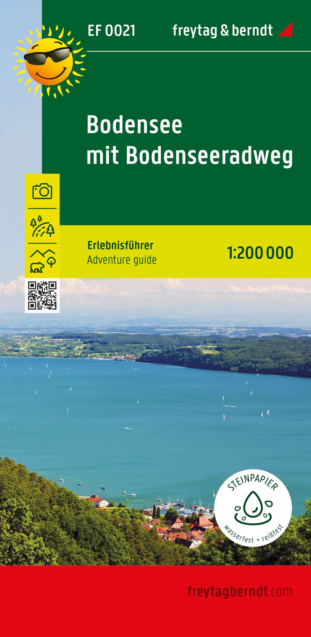 Online bestellen: Wegenkaart - landkaart EF0021 Bodensee mit Bodensee-Radweg, Erlebnisführer | Freytag & Berndt