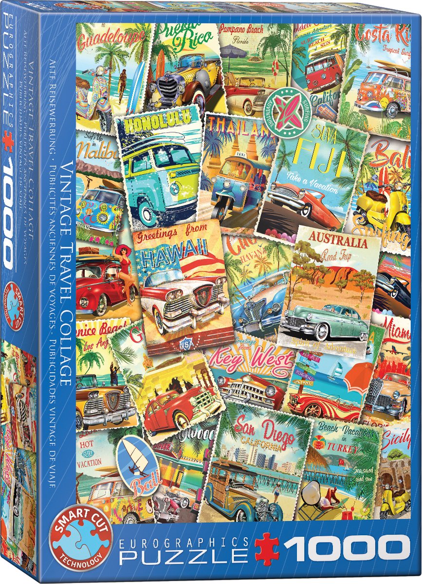 Legpuzzel Vintage Travel Colla…