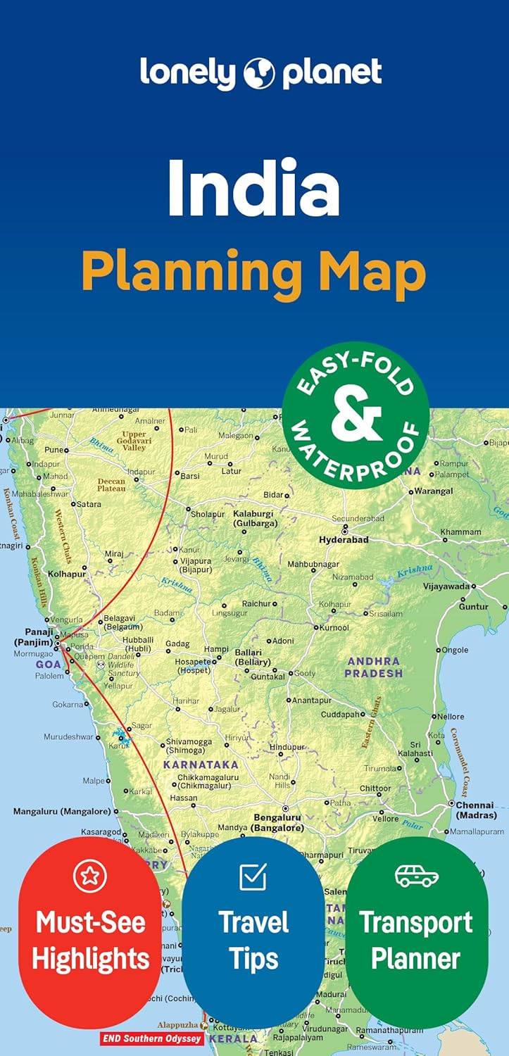 Online bestellen: Wegenkaart - landkaart Planning Map India | Lonely Planet