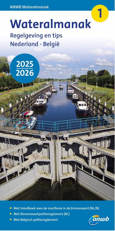 Online bestellen: Watersport handboek ANWB wateralmanak Wateralmanak deel 1 - 2025-2026 | ANWB Media