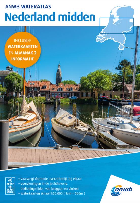 Waterkaart ANWB wateratlas Wateratlas Nederland Midden | ANWB Media