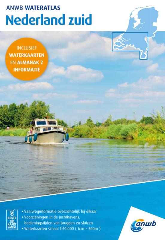 Online bestellen: Waterkaart Wateratlas Nederland Zuid | ANWB Media