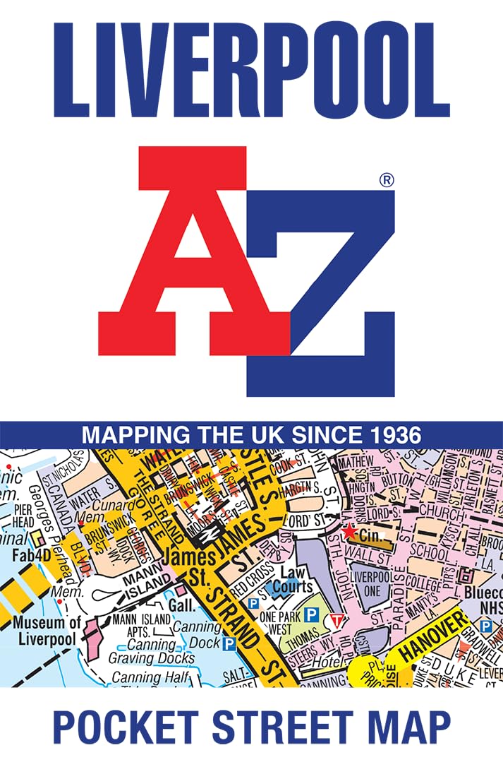 Online bestellen: Stadsplattegrond Pocket Street Map Liverpool | A-Z Map Company