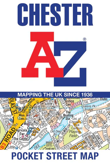 Online bestellen: Stadsplattegrond Pocket Street Map Chester | A-Z Map Company
