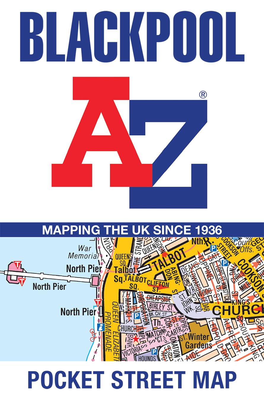 Online bestellen: Stadsplattegrond Pocket Street Map Blackpool | A-Z Map Company