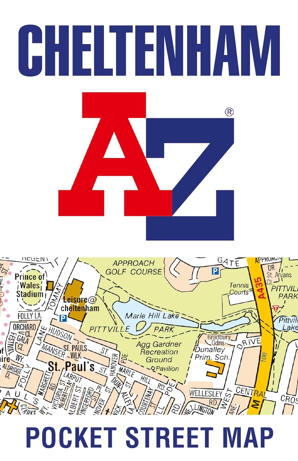 Online bestellen: Stadsplattegrond Pocket Street Map Cheltenham | A-Z Map Company