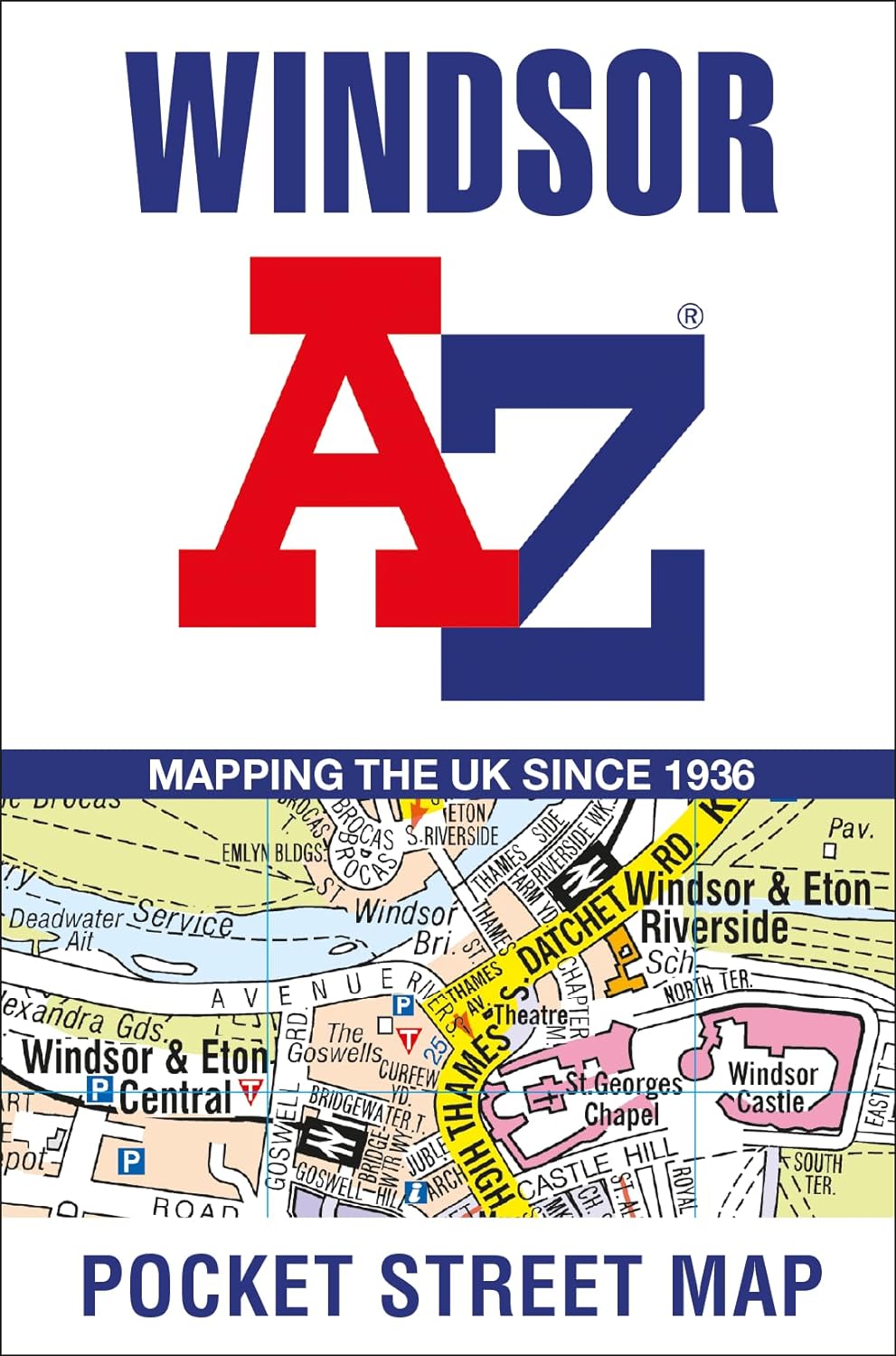 Online bestellen: Stadsplattegrond Pocket Street Map Windsor | A-Z Map Company