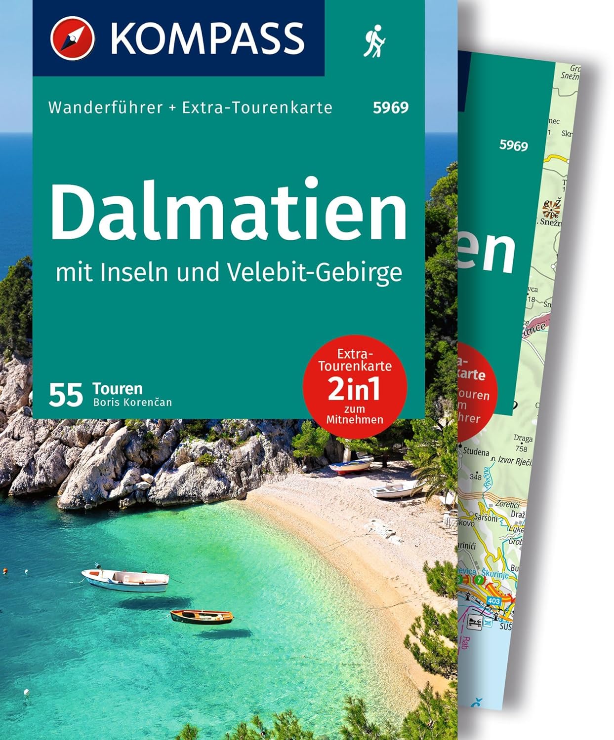 Online bestellen: Wandelgids Wanderführer Dalmatien | Kompass