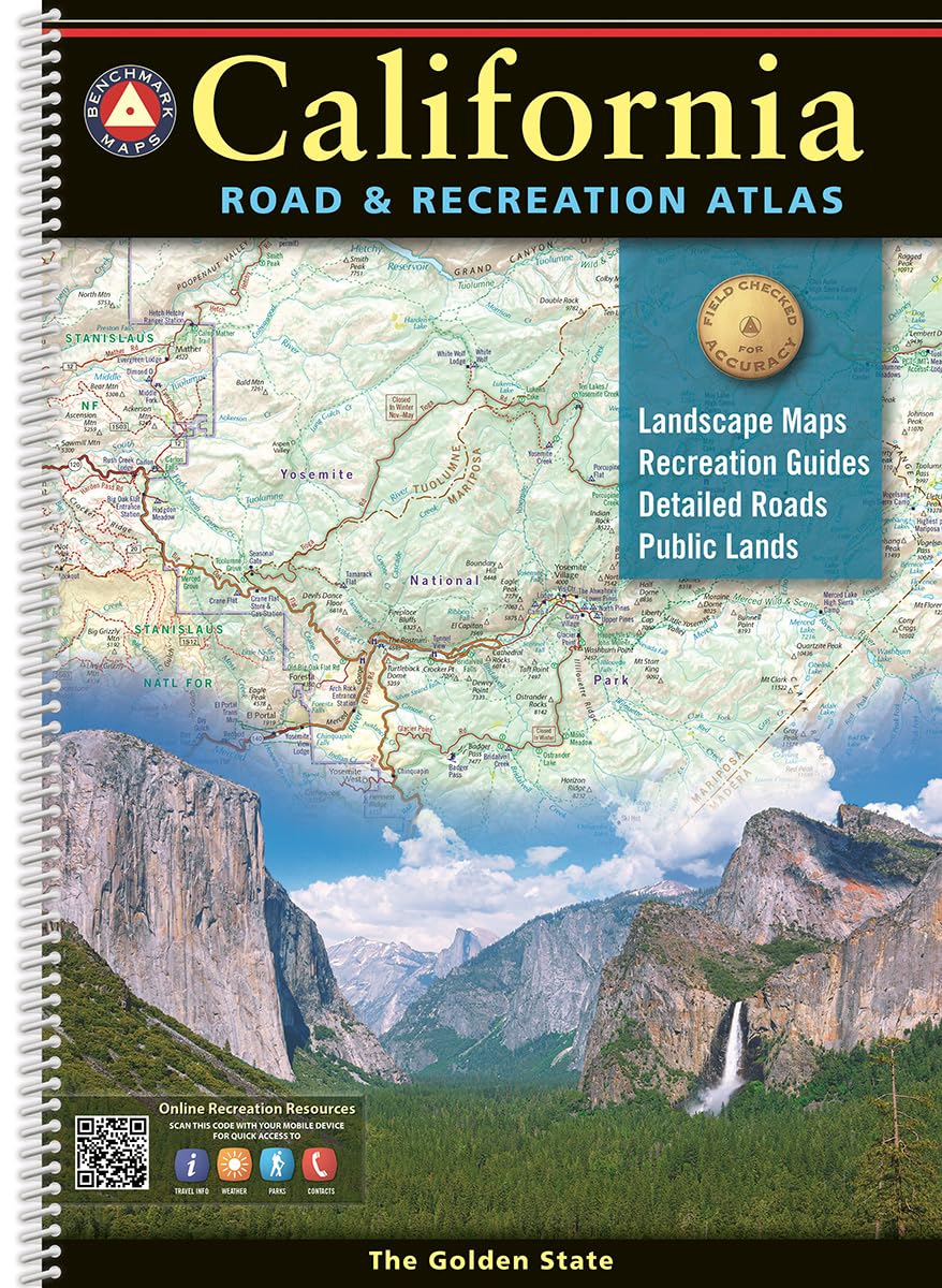 Online bestellen: Wegenatlas California Road & Recreation Atlas | A3 Formaat | Ringband | Benchmark Maps