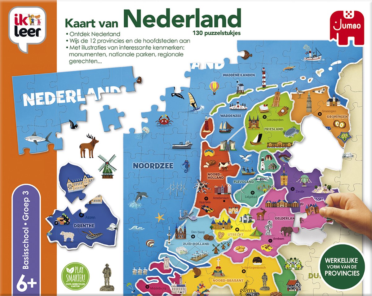 Kinderpuzzel Kaart van Nederla…