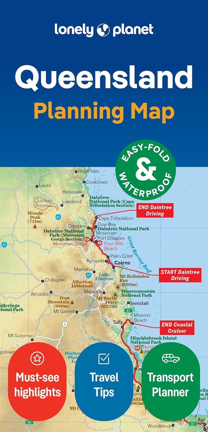 Online bestellen: Wegenkaart - landkaart Planning Map Queensland | Lonely Planet