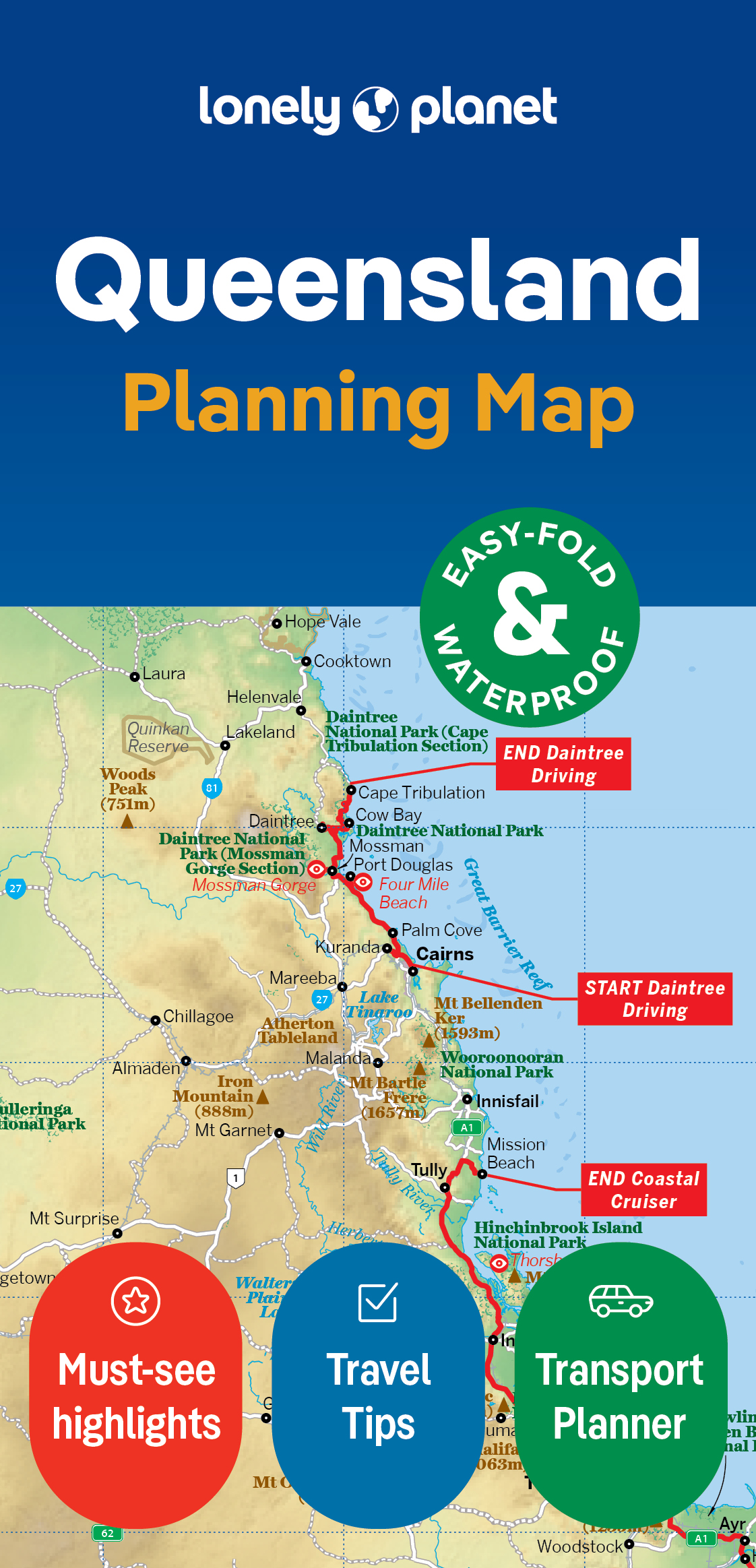 Online bestellen: Wegenkaart - landkaart Planning Map Queensland | Lonely Planet