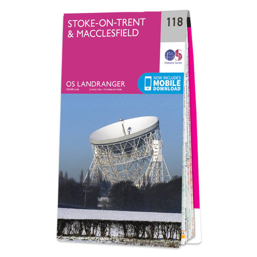 Online bestellen: Wandelkaart - Topografische kaart 118 Landranger Stoke-on-Trent & Macclesfield | Ordnance Survey