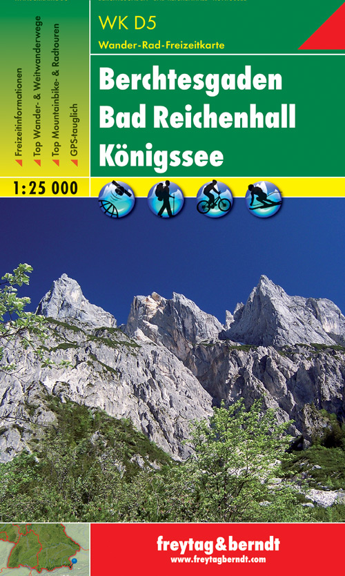 Online bestellen: Fietskaart - Wandelkaart D5 Berchtesgaden - Bad Reichenhall | Freytag & Berndt