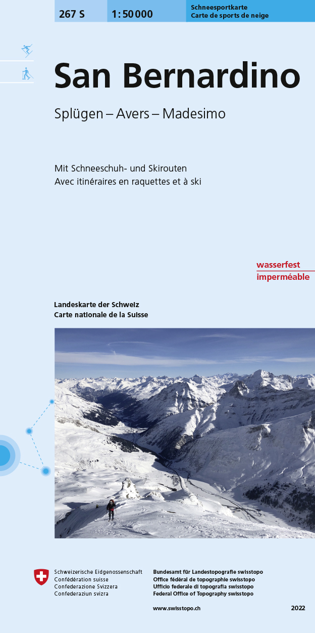 Online bestellen: Toerskikaart 267S San Bernardino | Swisstopo