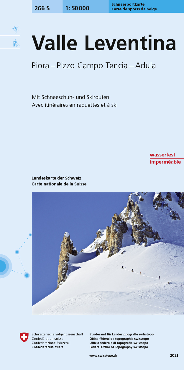 Online bestellen: Toerskikaart 266S Val Leventina | Swisstopo