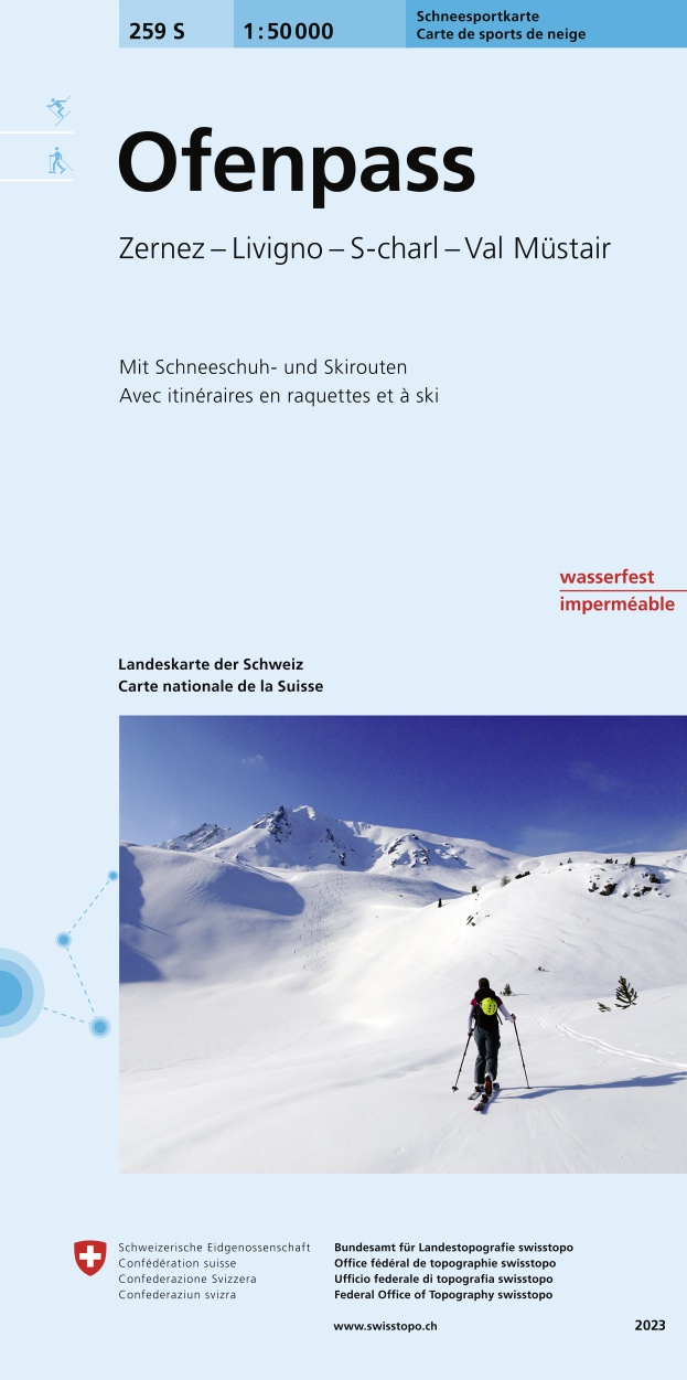 Online bestellen: Toerskikaart 259S Ofenpass | Swisstopo