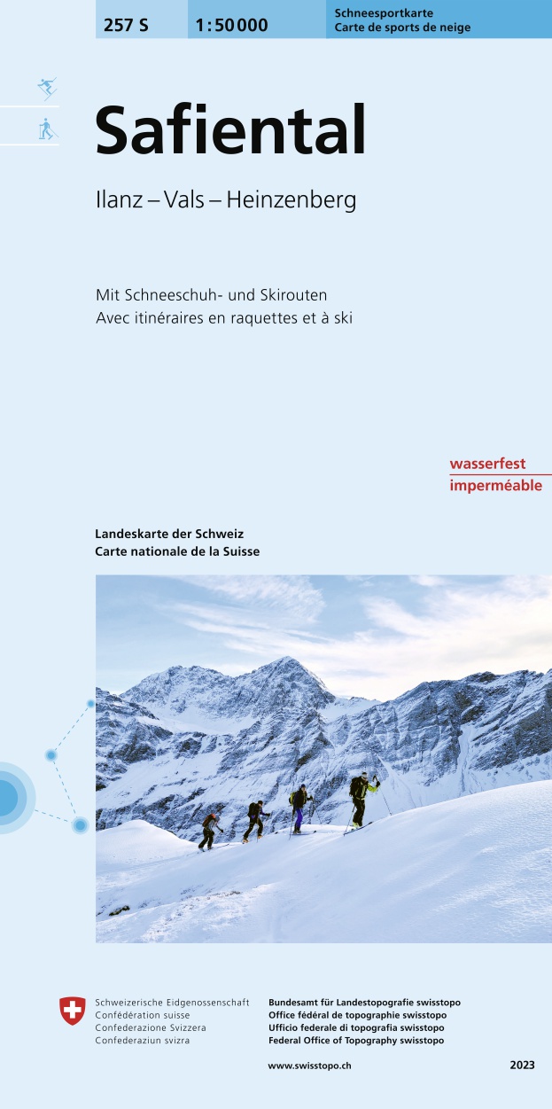 Online bestellen: Toerskikaart 257S Safiental | Swisstopo