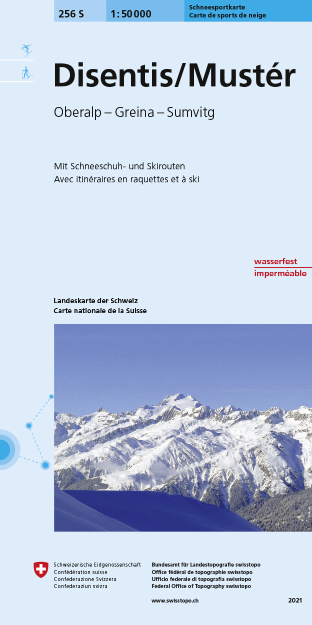 Online bestellen: Toerskikaart 256S Disentis | Swisstopo