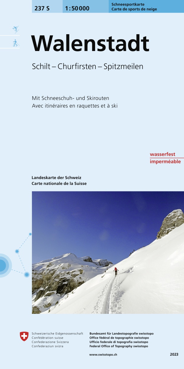 Online bestellen: Toerskikaart 237S+227S Walenstadt / Appen | Swisstopo