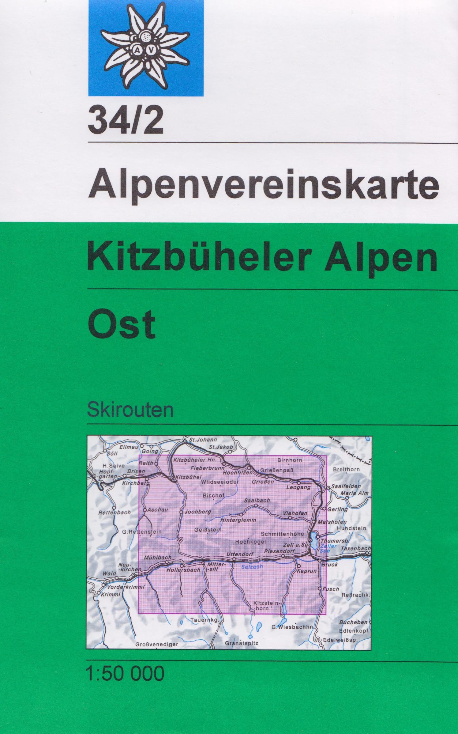 Online bestellen: Toerskikaart 34/2S Alpenvereinskarte Kitzbüheler Alpen Ost ski | Alpenverein