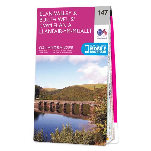 Online bestellen: Wandelkaart - Topografische kaart 147 Landranger Elan Valley & Builth Wells - Wales | Ordnance Survey