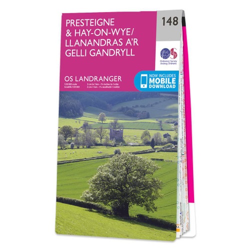 Online bestellen: Wandelkaart - Topografische kaart 148 Landranger Presteigne & Hay-on-Wye, Llanandras a'r Gelli Gandryll - Wales | Ordnance Survey