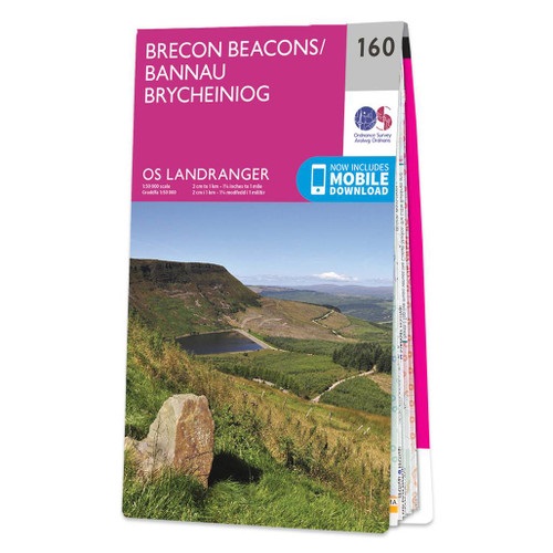 Online bestellen: Wandelkaart - Topografische kaart 160 Landranger Brecon Beacons - Wales | Ordnance Survey