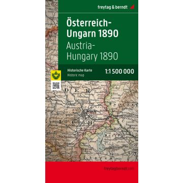 Online bestellen: Historische Kaart Oostenrijk Hongarije monarchiekaart 1890 | Freytag & Berndt