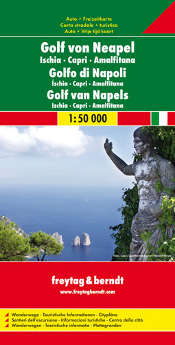 Online bestellen: Wandelkaart - Wegenkaart - landkaart Golf von Neapel-Ischia-Capri-Amalfi - Golf van Napels | Freytag & Berndt