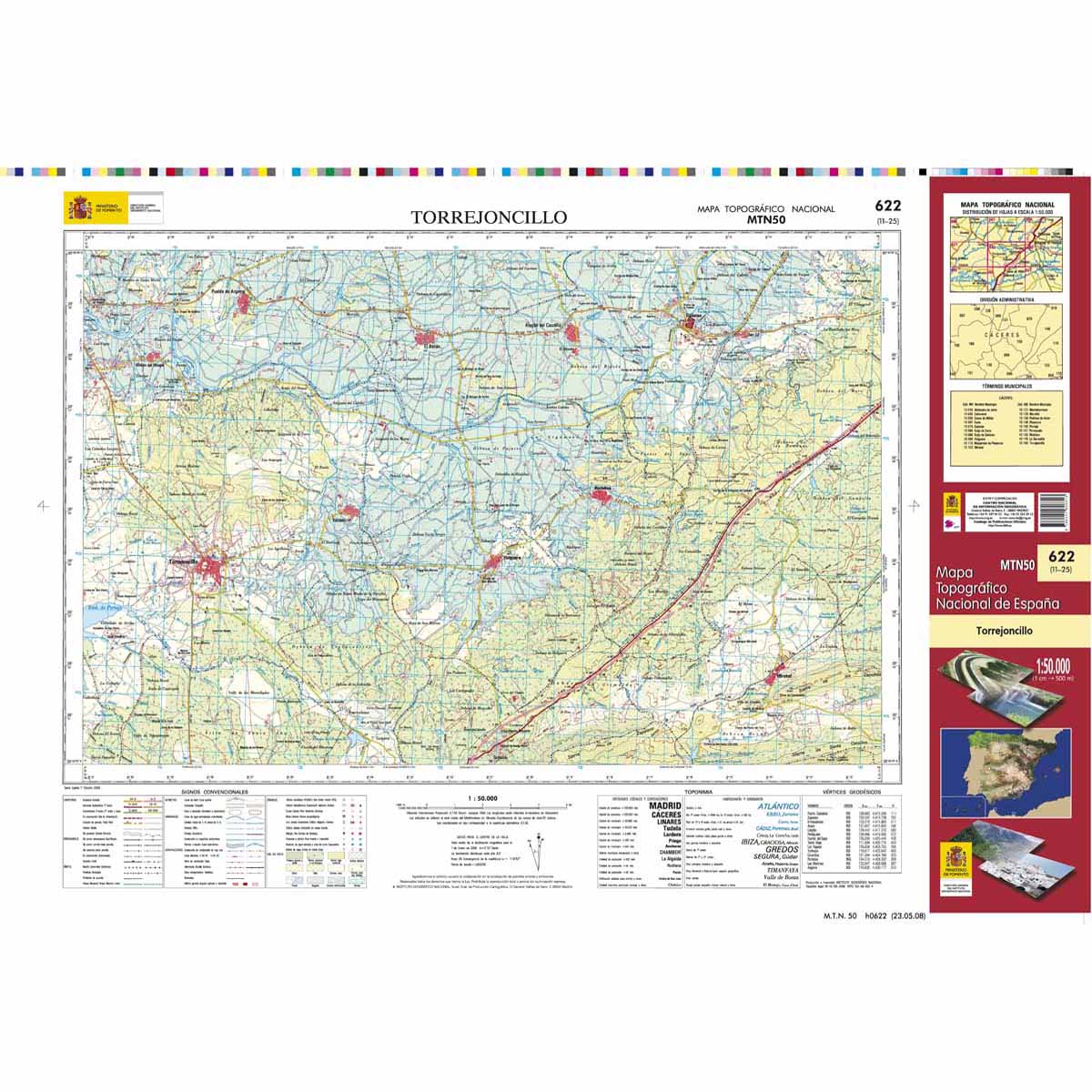 Online bestellen: Topografische kaart 622 MT50 Torrejoncillo | CNIG - Instituto Geográfico Nacional1