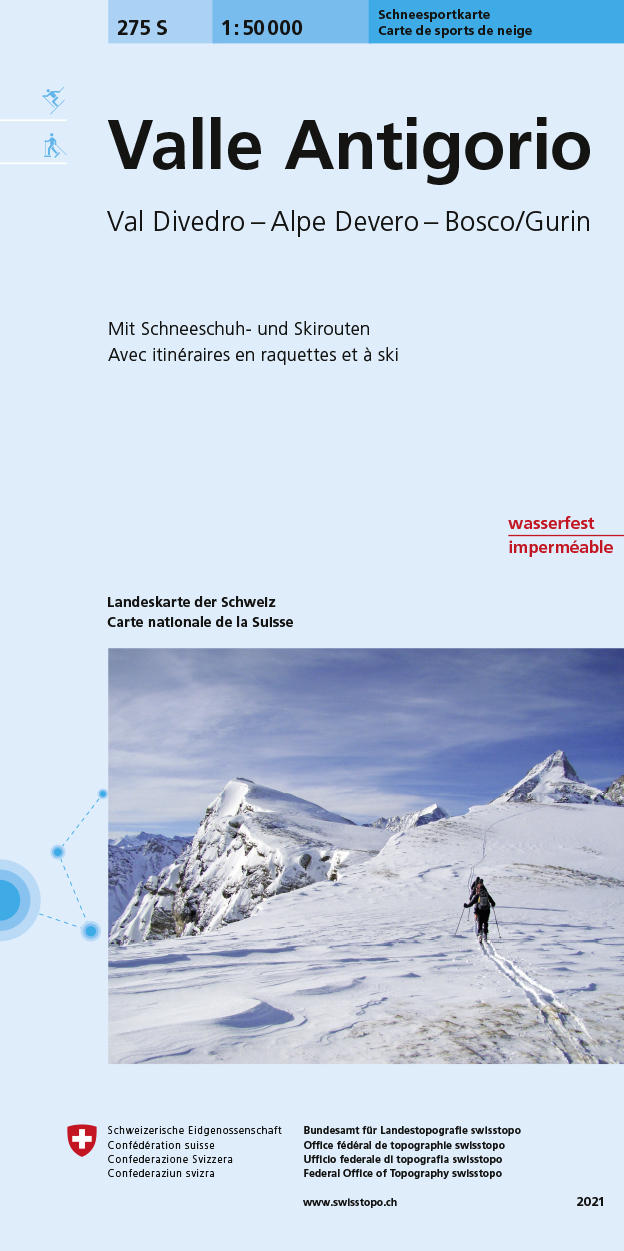 Online bestellen: Toerskikaart 275S Valle Antigorio | Swisstopo