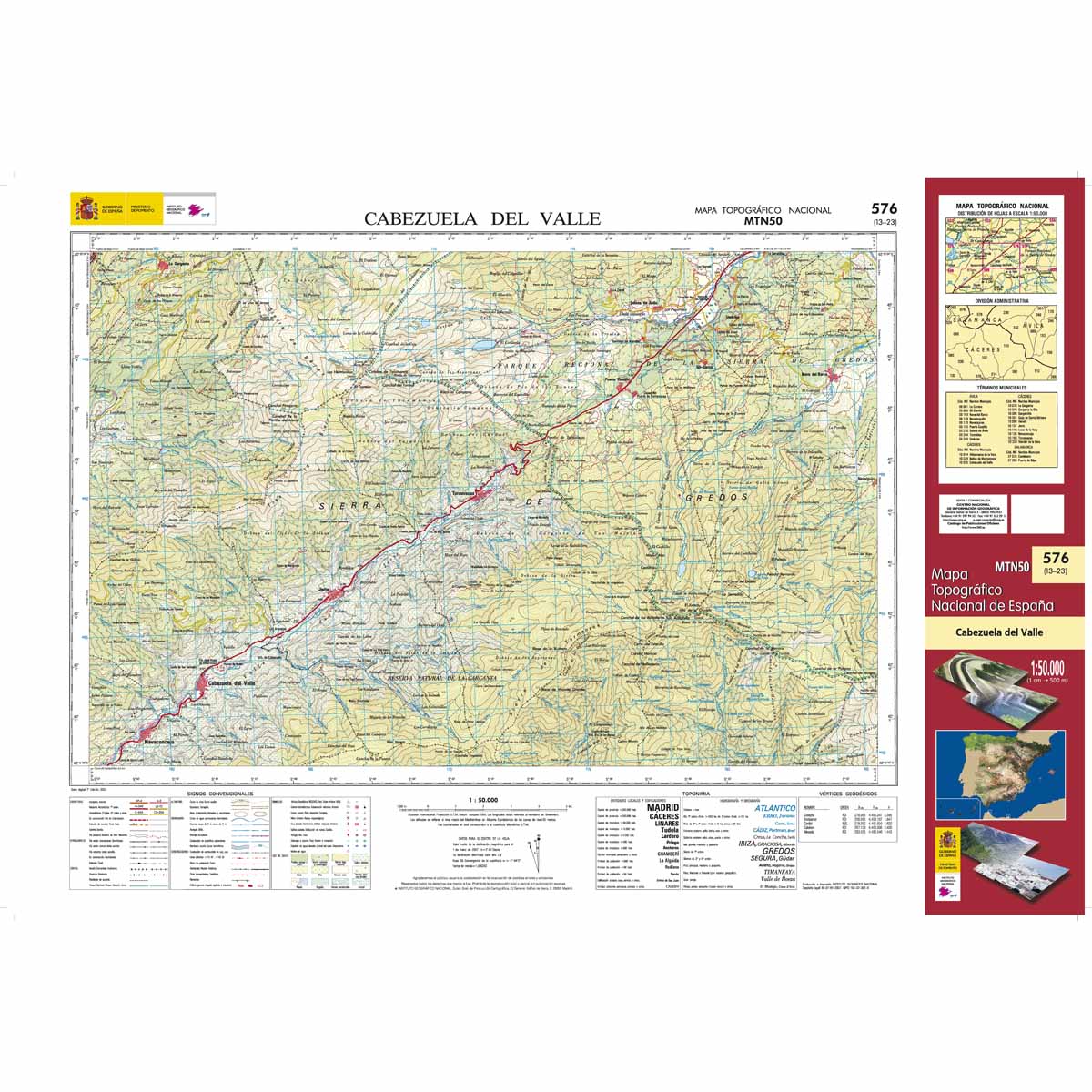 Online bestellen: Topografische kaart 576 MT50 Cabezuela del Valle | CNIG - Instituto Geográfico Nacional1