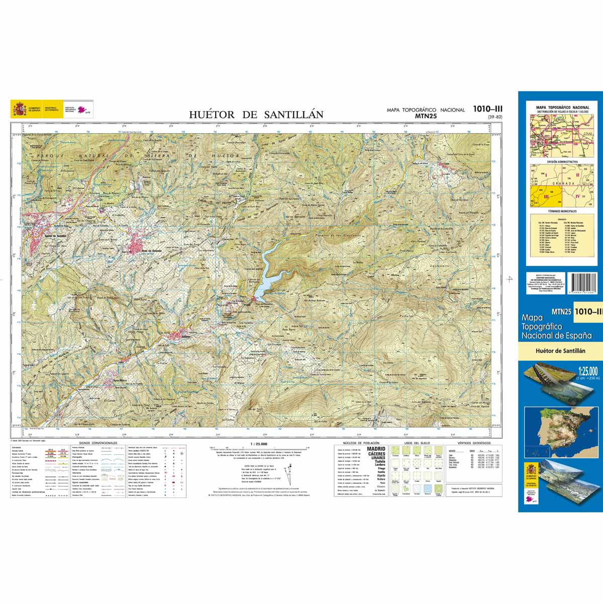 Online bestellen: Topografische kaart 1010-III Huétor de Santillán | CNIG - Instituto Geográfico Nacional1