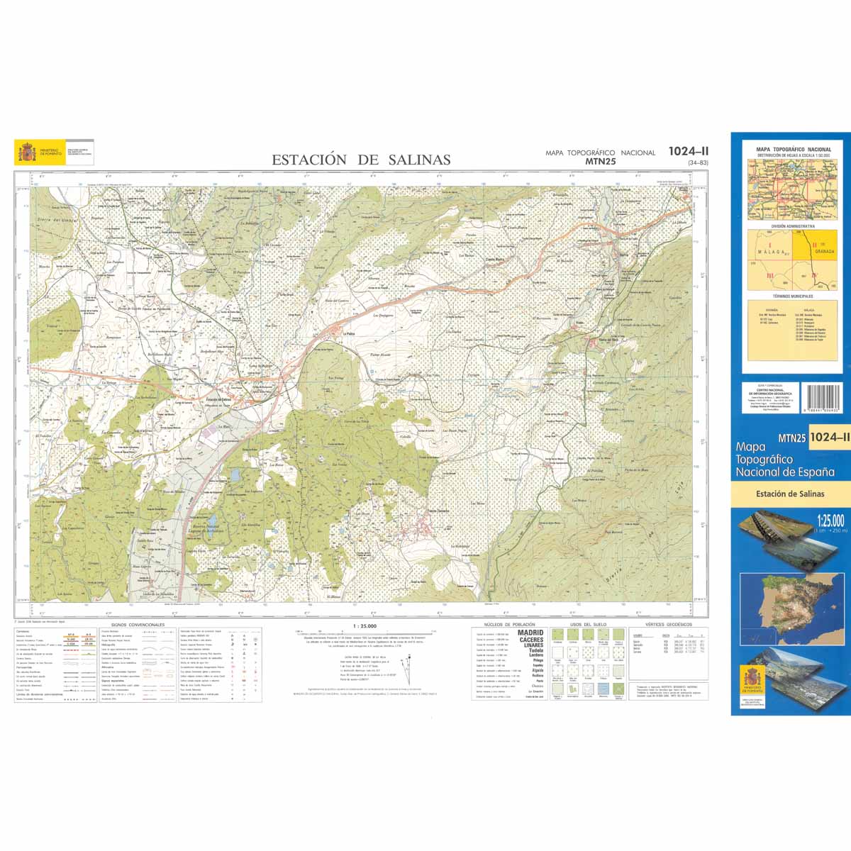 Online bestellen: Topografische kaart 1024-II Estación de Salinas | CNIG - Instituto Geográfico Nacional1