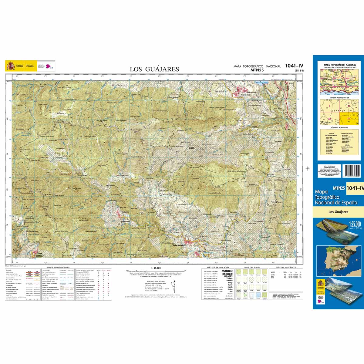 Online bestellen: Topografische kaart 1041-IV Los Guájares | CNIG - Instituto Geográfico Nacional1