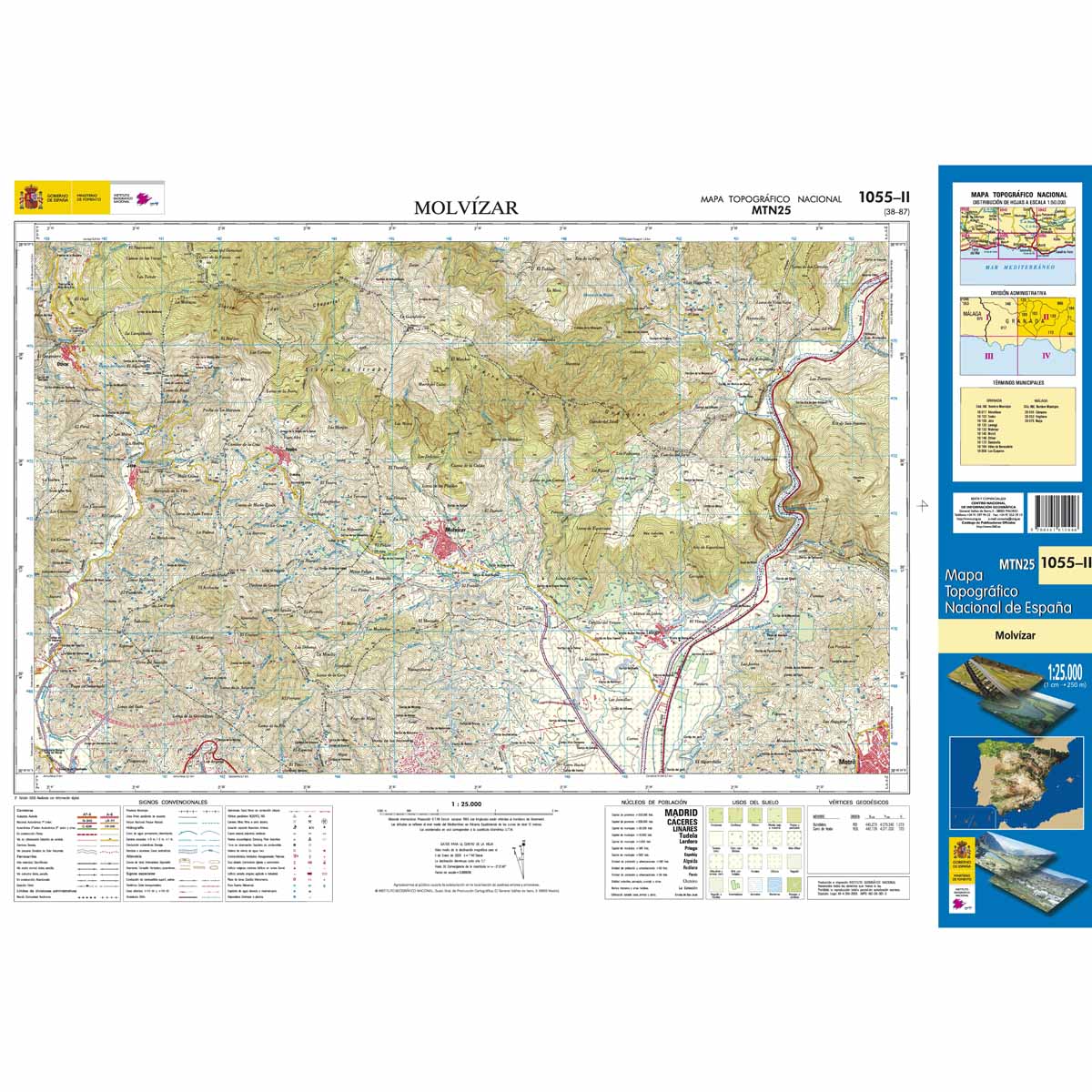 Online bestellen: Topografische kaart 1055-II Molvízar | CNIG - Instituto Geográfico Nacional1