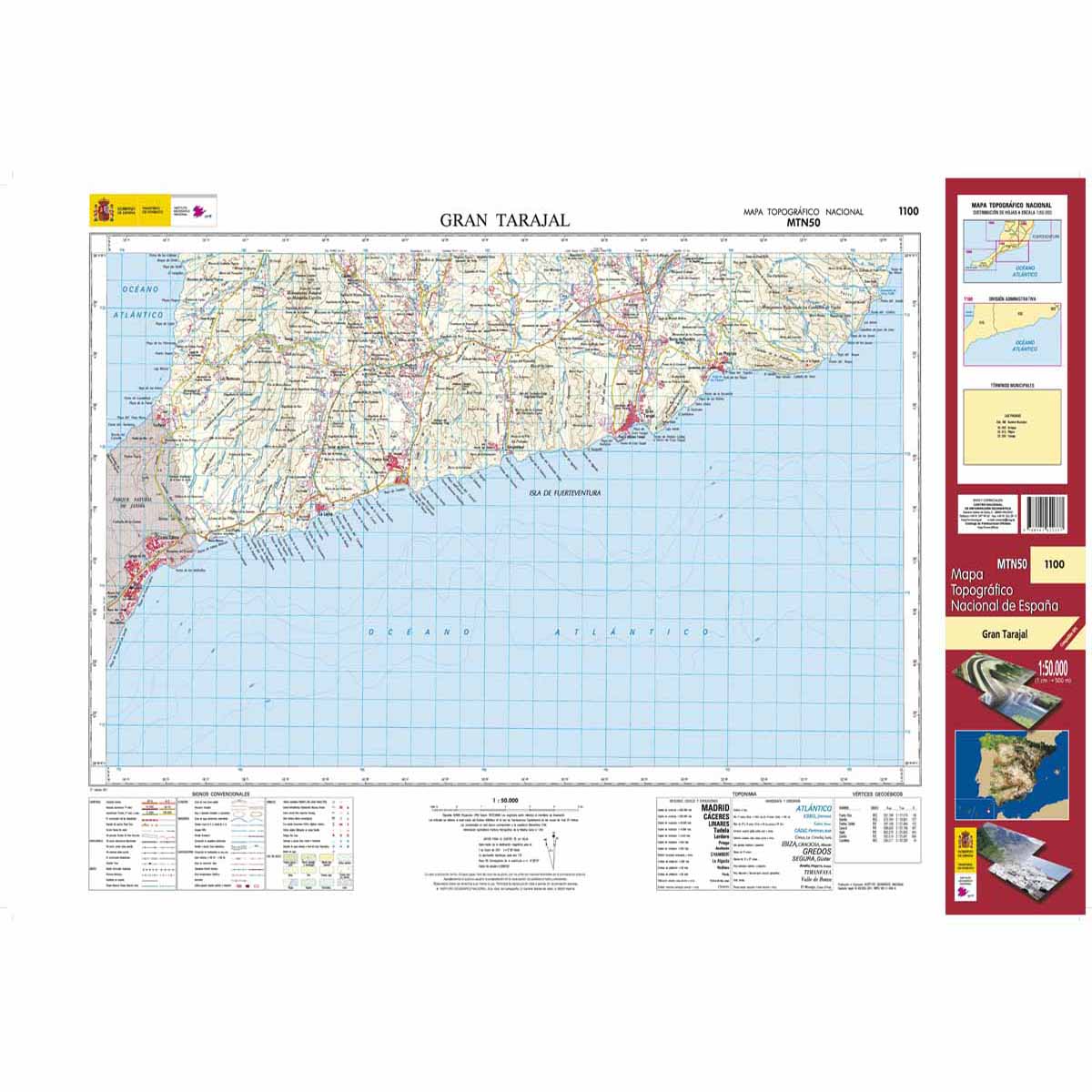 Online bestellen: Topografische kaart 1100 MT50 Gran Tarajal (Fuerteventura) | CNIG - Instituto Geográfico Nacional1