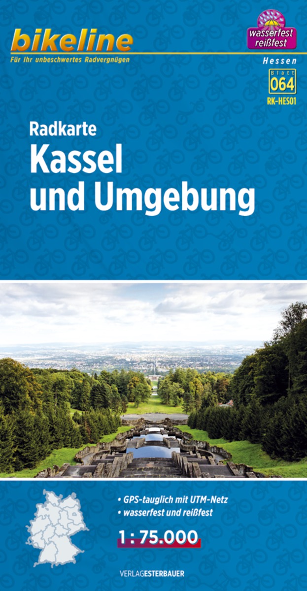 Fietskaart HES01 Bikeline Radkarte Kassel & Umgebung | Esterbauer