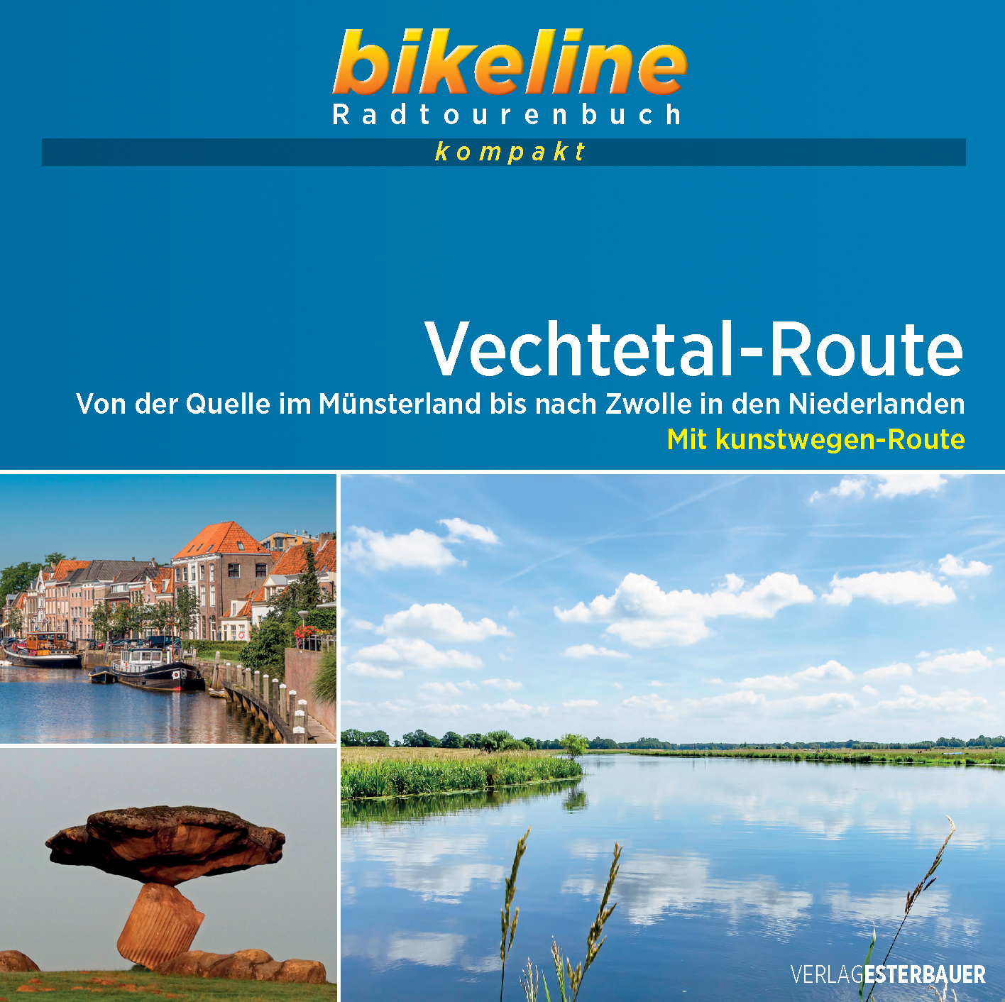 Online bestellen: Fietsgids Bikeline Radtourenbuch kompakt Vechtetalroute - Vechtdalroute | Esterbauer