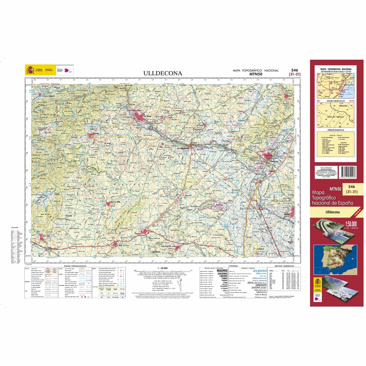 Online bestellen: Topografische kaart 546 MT50 Ulldecona | CNIG - Instituto Geográfico Nacional1